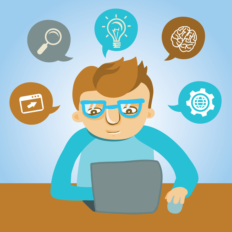 An awesome picture of a web developer balancing all the different tasks a web developer does!